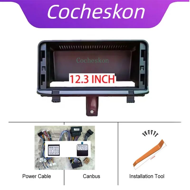 12,3 дюймовая Автомобильная рамка, адаптер Canbus Box Android, стандартная панель для AUDI Q3