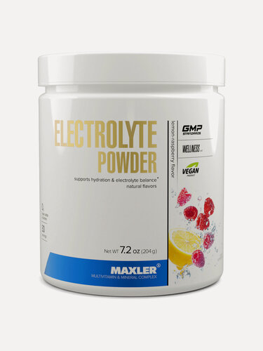 Изображение товара Электролиты в порошке Maxler, изотоник спортивный, порошок, 204 г - Лимон-малина