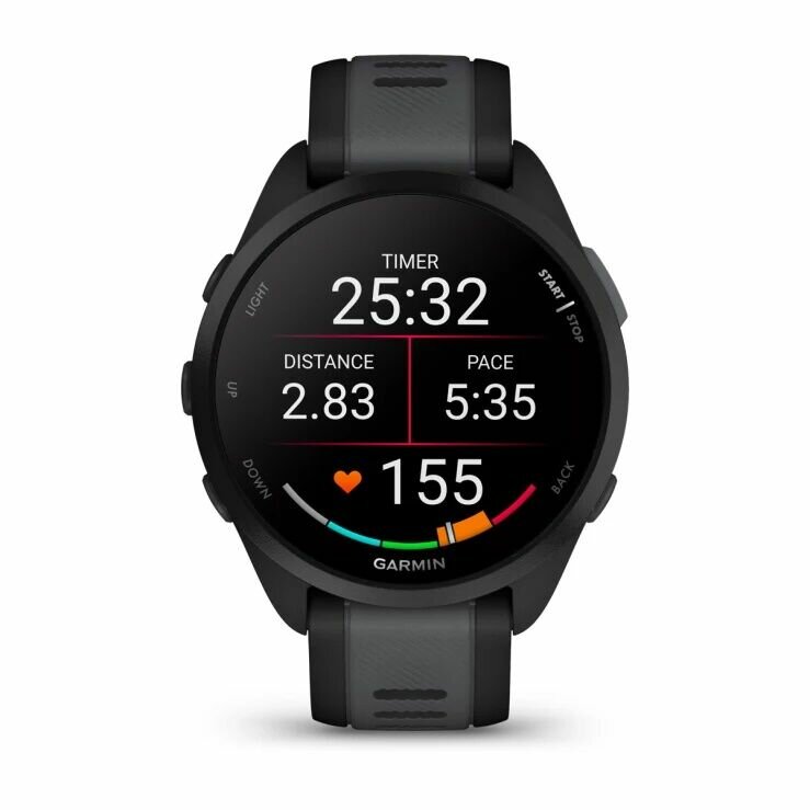 Умные часы Garmin Forerunner 165, с GPS, влагозащитой, черный