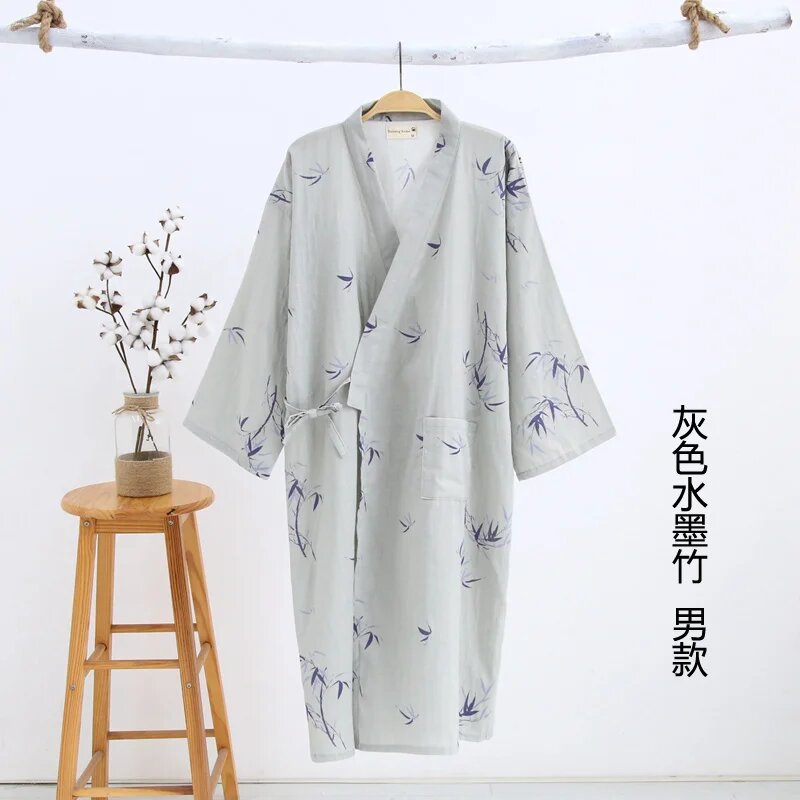 Женское кимоно хлопковое розово-фиолетовое bamboo men s style