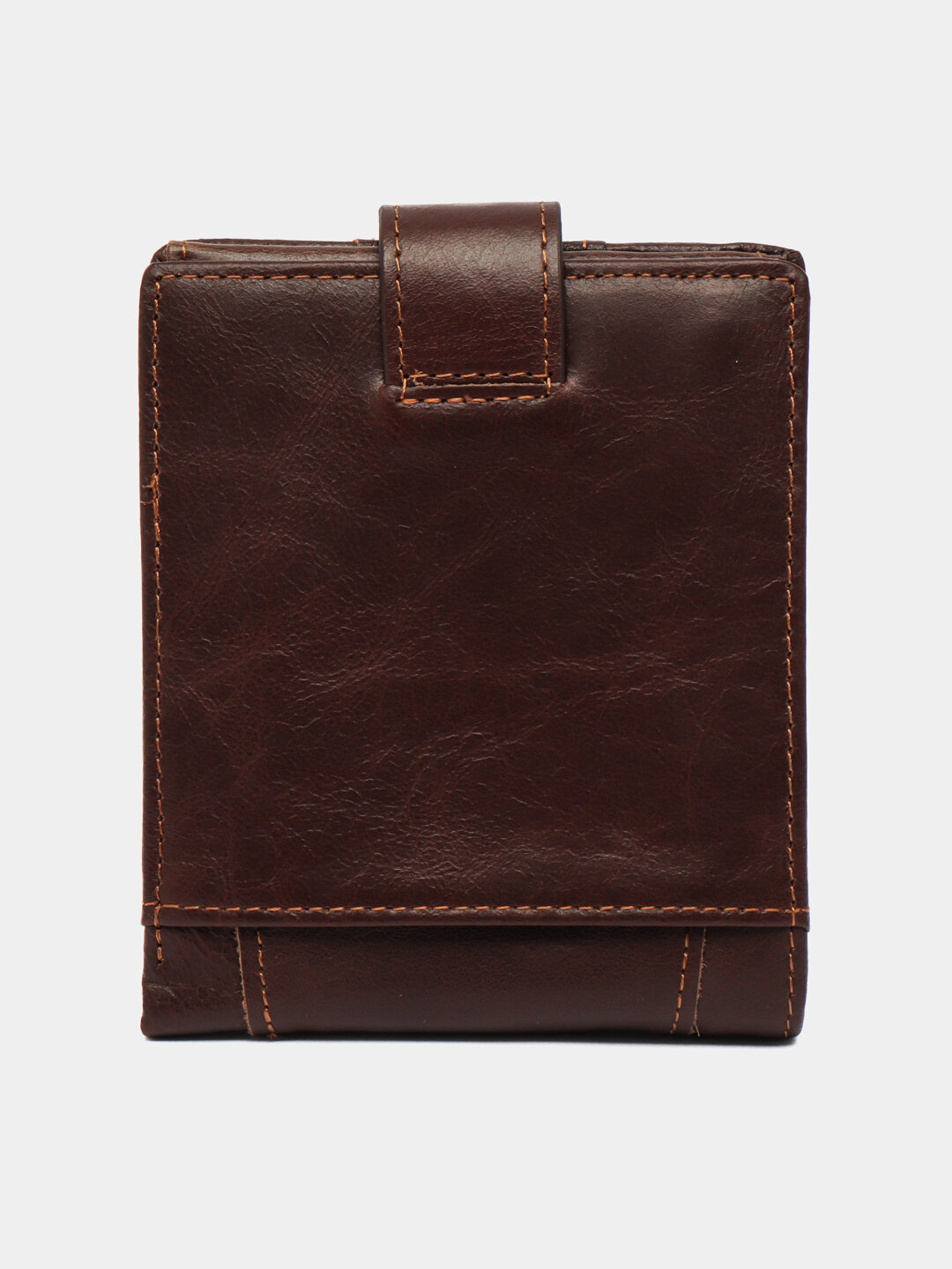 Кошелек GENUINE LEATHER, фактура гладкая, coffee — фото 1