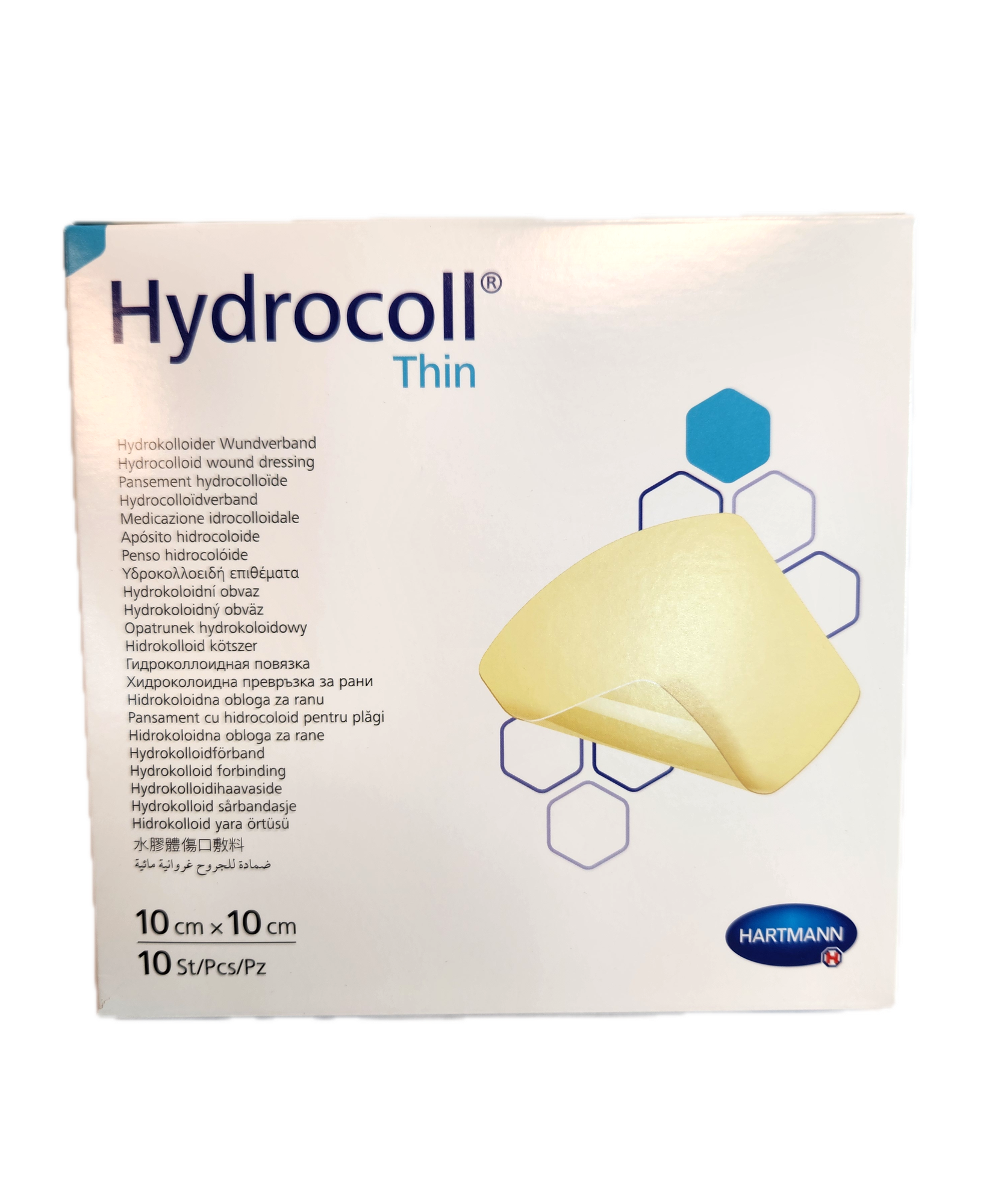 НАБОР Гидроколлоидных повязок Hartmann "Hydrocoll Thin", 10 см x 10 см (10 шт.)