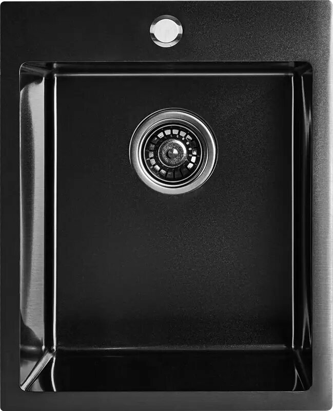 Мойка для кухни врезная Delinia 40x50 см глубина чаши 20 см нержавеющая сталь цвет черный