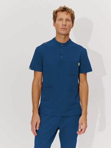 Изображение товара Костюм медицинский SCRUBS, мужской, морская волна, брюки джоггеры