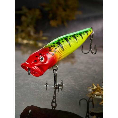 Поппер приманка для рыбалки на щуку поверхностный 12 гр, 9 см (цвет 10)