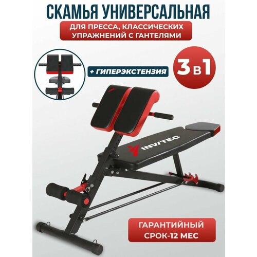 Скамья спортивная для пресса, жима и спины, гиперэкстензия. Тренажер для ног FS-1210