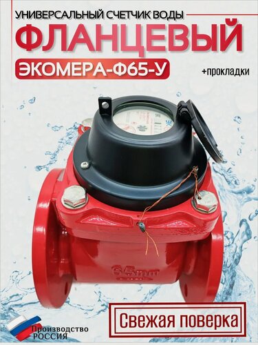 Изображение товара Счетчик воды ЭКОМЕРА-65Ф Универсальный Фланцевый