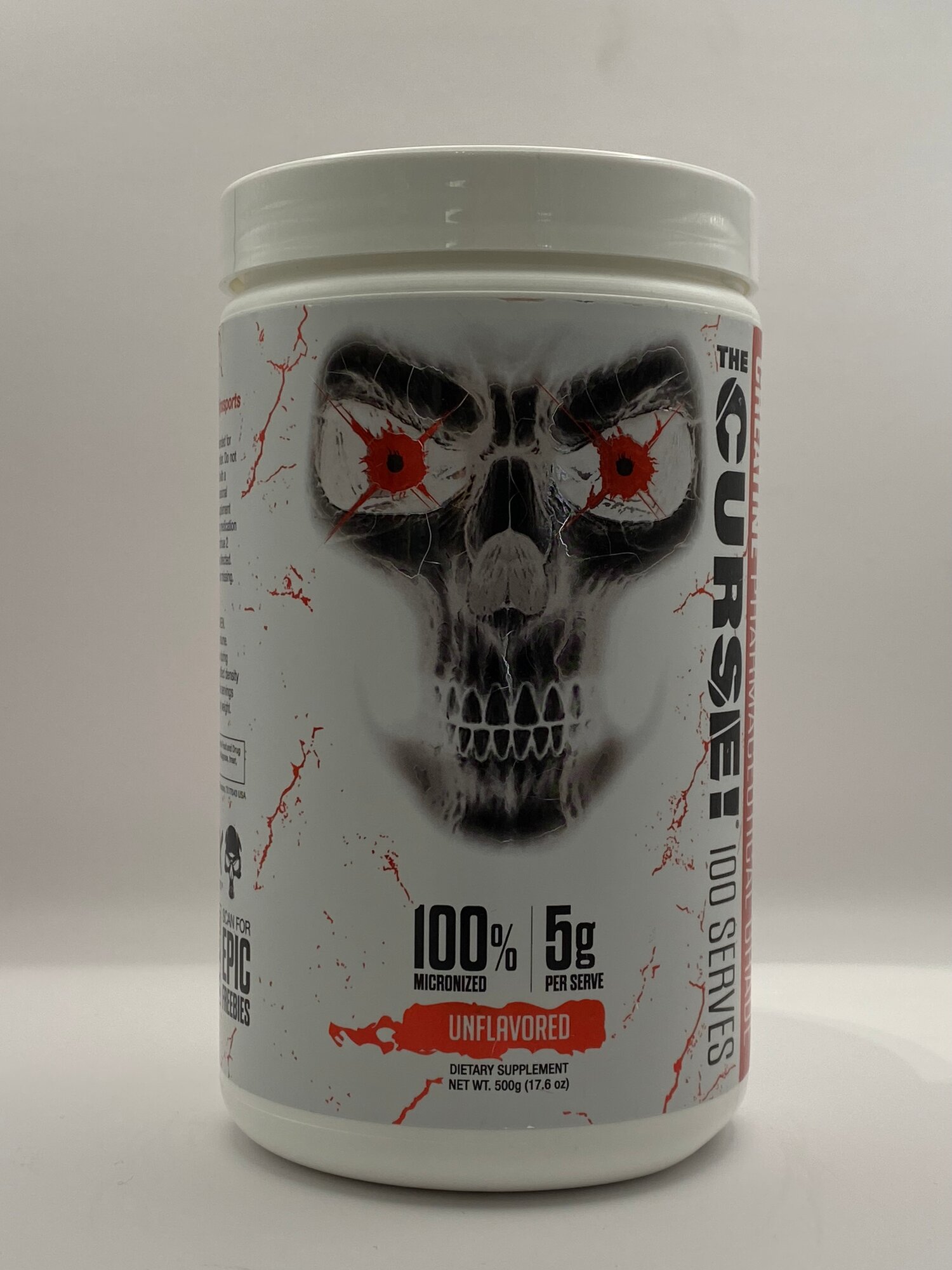 Креатин The Curse Creatine Monohydrate 500г, для роста мышц, 100 порций