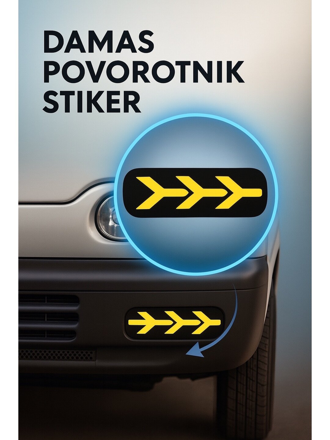 Акриловый стикер, наклейка, поворотник для Damas, комплект из 2 предметов, тюнинговый товар