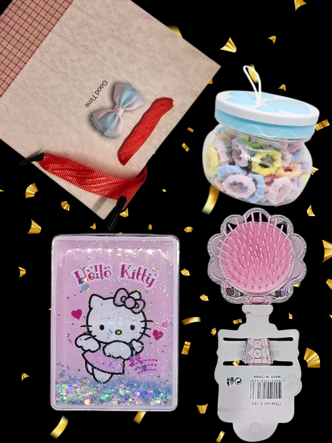 Комплект украшений , фиолетовый/желтый — фото 1