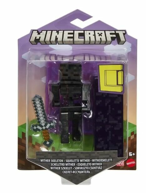 Фигурка Minecraft базовая склет иссушительс аксессуарами