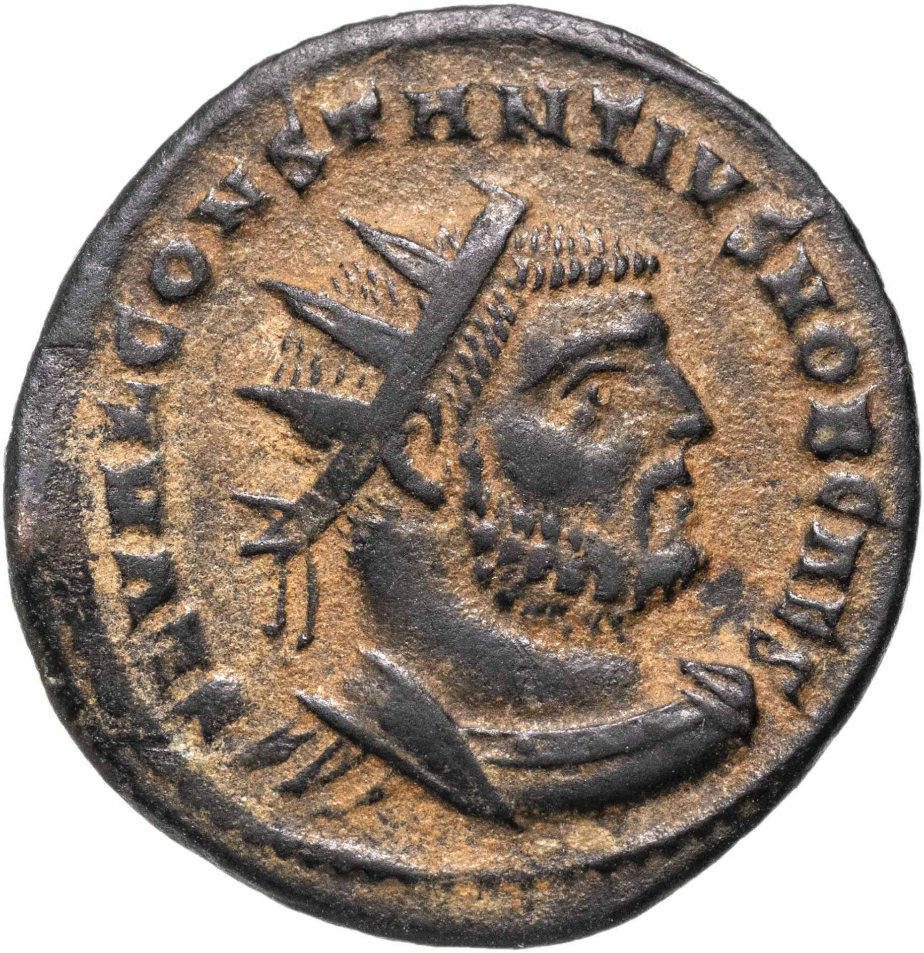 Римская империя, Констанций Хлор, 293-306 годы, Антониниан , Медь, в сохранности VF-XF