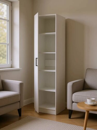 Изображение товара Шкаф-пенал A-A MEBEL "Рик", модульный, распашные двери, 40x47,6x204 см, белый