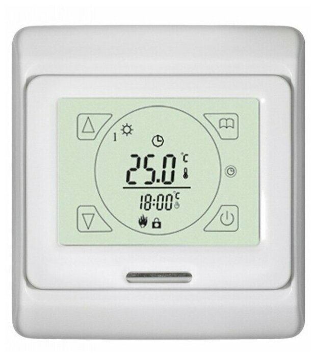 Терморегулятор RTC E91.716 белый для теплых полов и обогревателей - фотография № 1