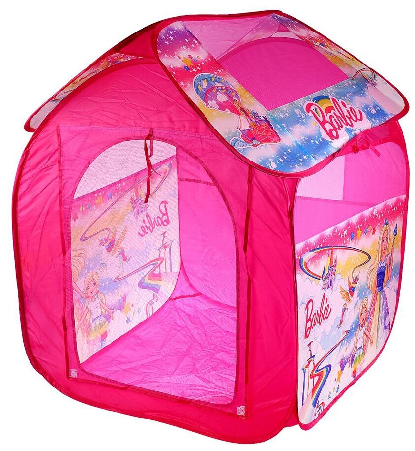 Палатка Играем вместе Барби домик в сумке GFA-BRB-R, розовый