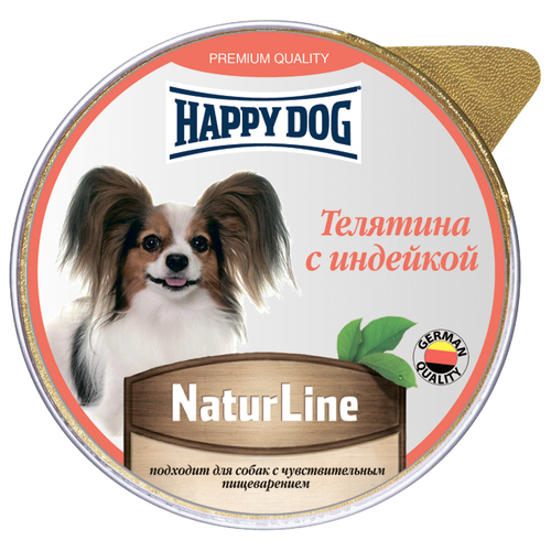 Влажный корм для собак Happy Dog Mini паштет, телятина, индейка 1 уп. х 1 шт. х 125 г (для мелких пород) брошюра наша страна золотое кольцо 41527