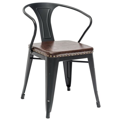 фото Стул с подлокотниками tolix arms soft чёрный матовый stool group