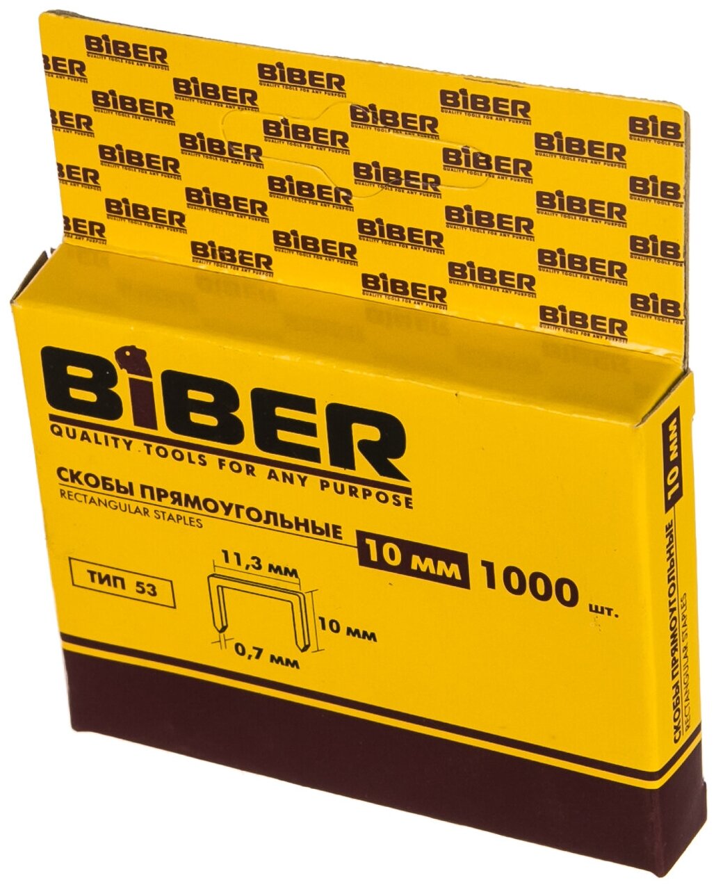 Скобы для степлера Тип 53 (1000 шт; 10 мм) Biber 85813 тов-065328 - фотография № 2