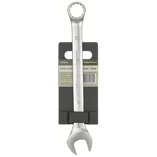 Ключ рожковый Дело Техники 511015, 15 мм ключ гаечный комбинированный 15х15 мм econom kraft