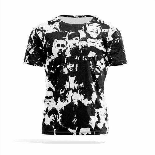 фото Футболка panin brand, размер s, черный, белый