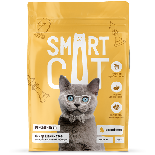Сухой корм для котят Smart Cat с цыпленком 1.4 кг