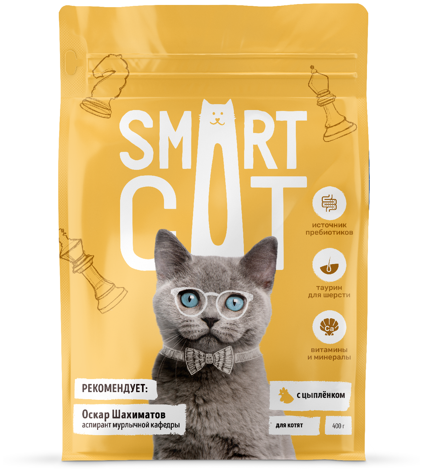 Корм сухой Smart Cat для котят с цыпленком, 400 г . - фотография № 1