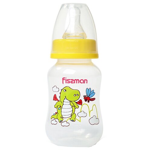 Бутылочка для кормления Fissman 125 мл, цвет желтый, пластик (6873)
