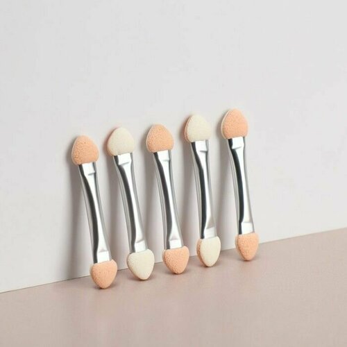 Набор аппликаторов для теней двусторонние 5 шт 47 см цвет серебристый 650₽