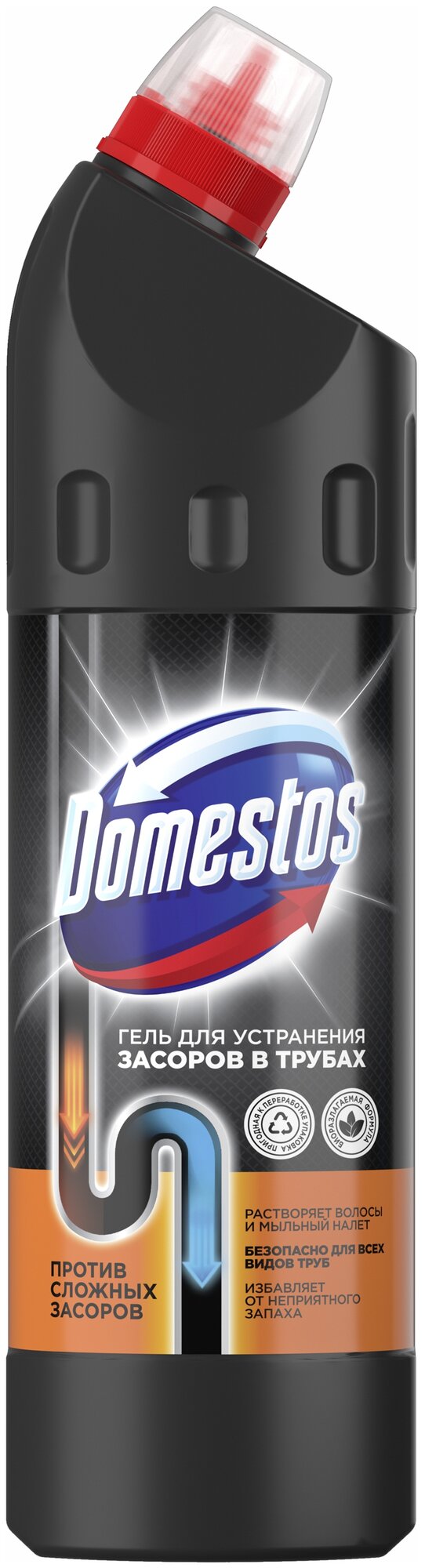 Гель для устранения засоров в трубах Domestos