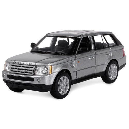 Внедорожник Serinity Toys Range Rover (5312DKT) 1:38, 12.5 см, серебристый детская инерционная металлическая машинка с открывающимися дверями модель 2008 hummer h2 белый
