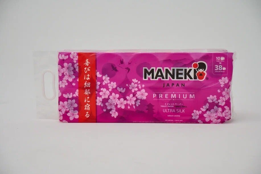 Бумага туалетная Maneki Sakura с ароматом cакуры 10 рулонов 3 слоя - фото №11