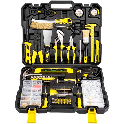 Набор инструментов WMC Tools WMC-201001, 1001 предм., черный/желтый набор инструментов wmc tools 201200 1200 предм черный желтый