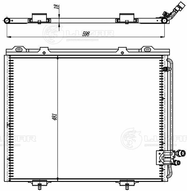 Радиатор кондиционера для автомобилей Mercedes-Benz E (W210) (95-)