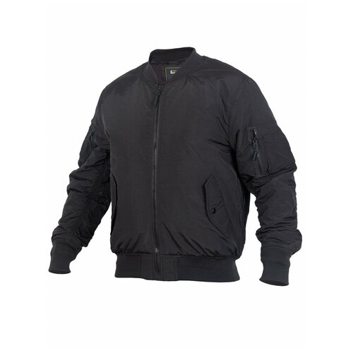 фото Куртка пилот мужская утепленная (бомбер), gongtex tactical soft flight jacket, осень-зима, цвет черный (black)-xxl