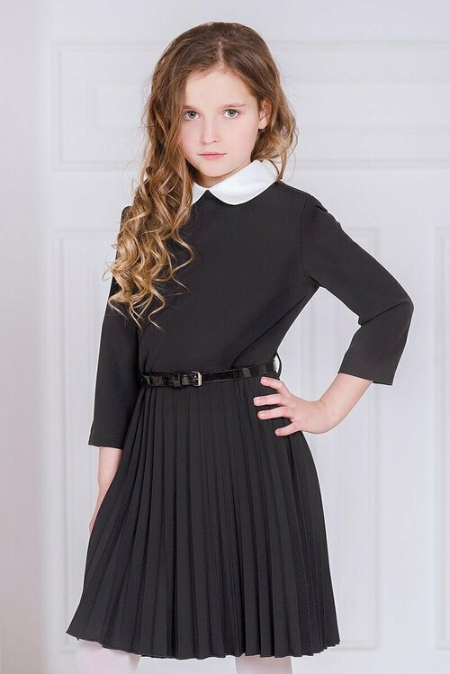 Школьное платье Инфанта, размер 164/84, черный