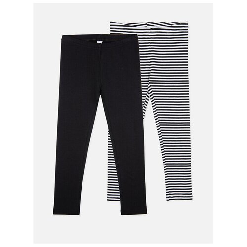 фото Леггинсы playtoday размер 146, белый/черный