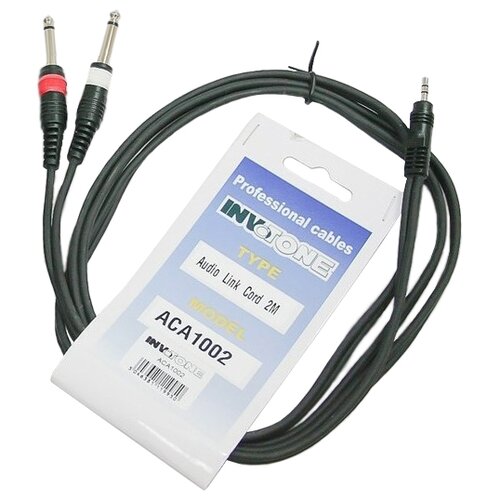 INVOTONE ACA1002 аудио кабель mini JACK-stereo(3.5) - 2хJACK-mono(6.3) 2 м