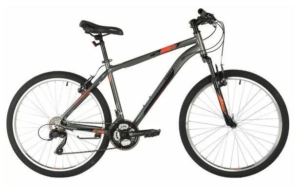 Велосипед FOXX Atlantic (2021), горный (взрослый), рама 20", колеса 26", серый, 18кг [26ahv.atlan.14
