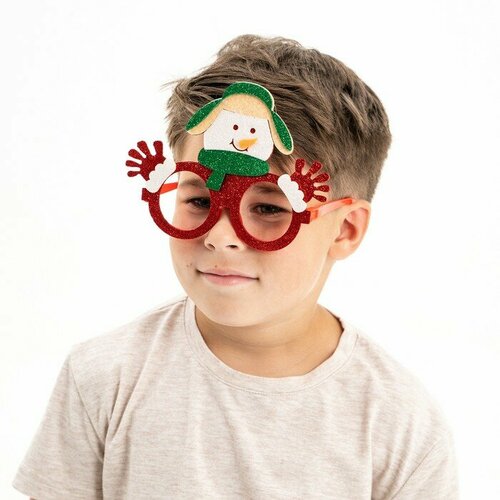 Карнавальные очки «Снеговик», 2 штуки карнавальные очки рождество 2 штуки