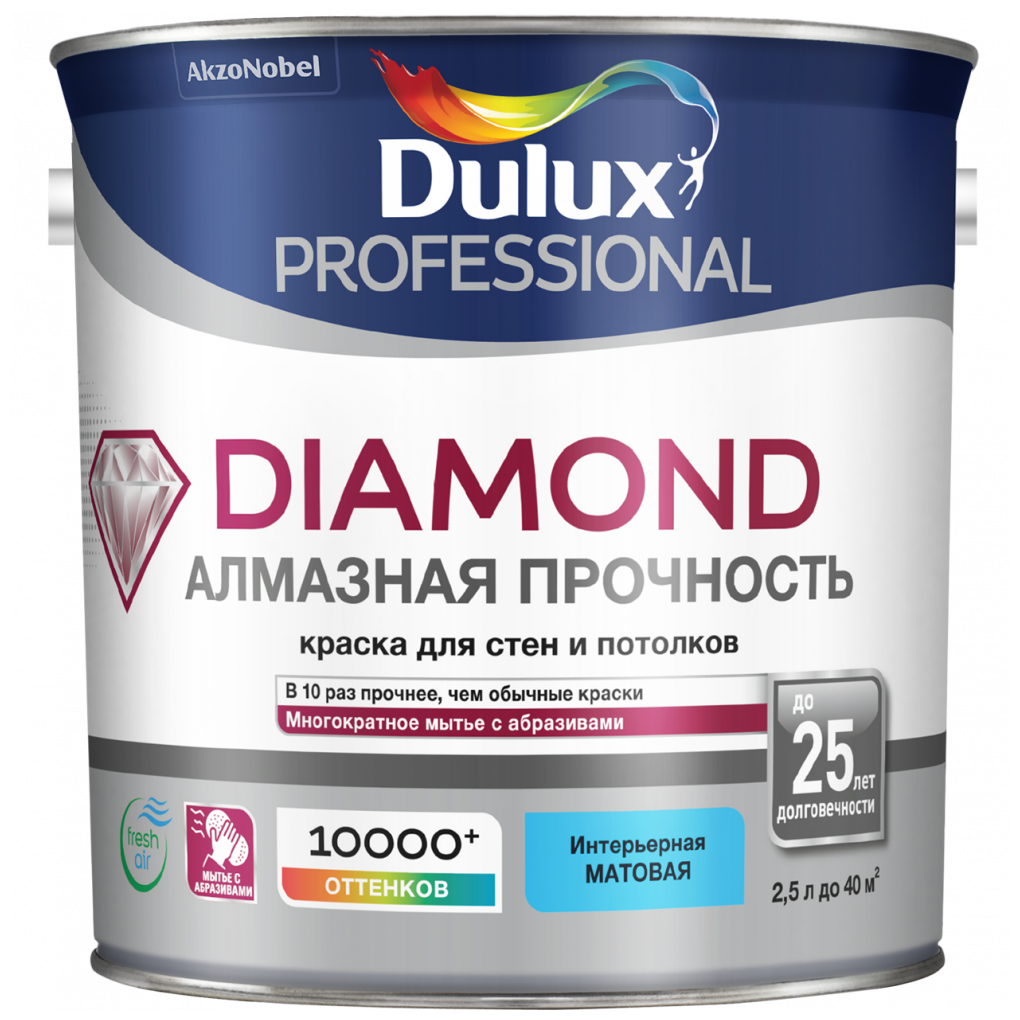 Краска водно-дисперсионная Dulux Professional Diamond