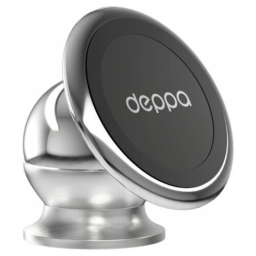держатель deppa mage air 3 для смартфонов магнитный черный [55198] Магнитный держатель Deppa Mage Steel, серебристый