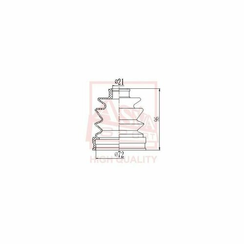 Пыльник ШРУС (комплект без смазки) 21x72x89, ASVA ASBTINGH