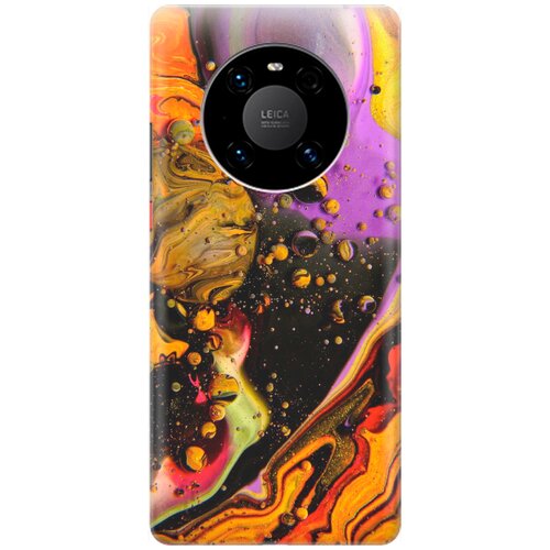 фото Силиконовый чехол на huawei mate 40 pro / хуавей мейт 40 про с принтом "разноцветные капли" gosso