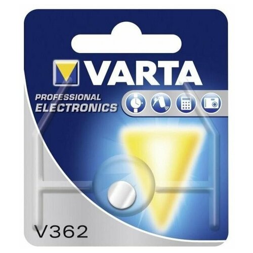 Батарейка VARTA V362, в упаковке: 1 шт. varta батарейка varta silver oxide 362 sr721sw 1bl 1 55 в блистер 1 шт