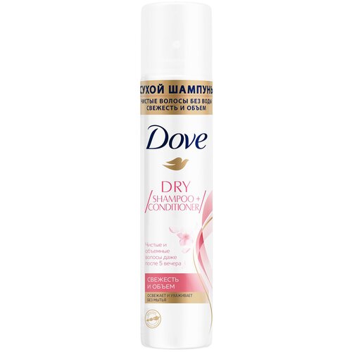 Dove сухой шампунь-кондиционер Dry Shampoo + Conditioner Свежесть и объем, 75 г, 75 мл