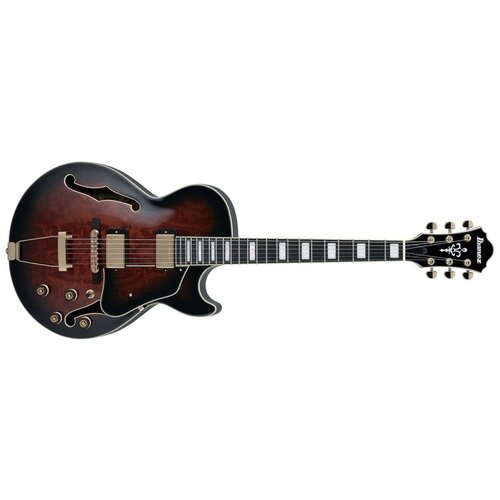 Полуакустическая гитара Ibanez AG95QA dark brown sunburst