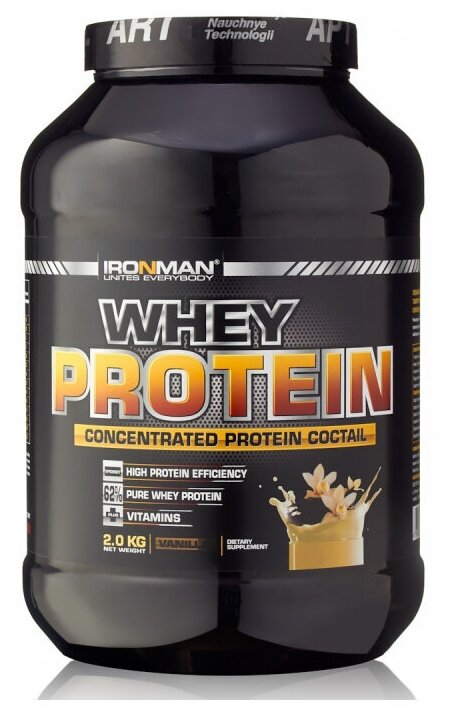 Сывороточный протеин IRONMAN Whey Protein, 2кг (Ваниль) Белок для похудения и набора мышечной массы / Для мужчин и женщин