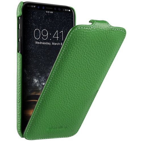 фото Кожаный чехол флип melkco для apple iphone 11 - jacka type - зеленый