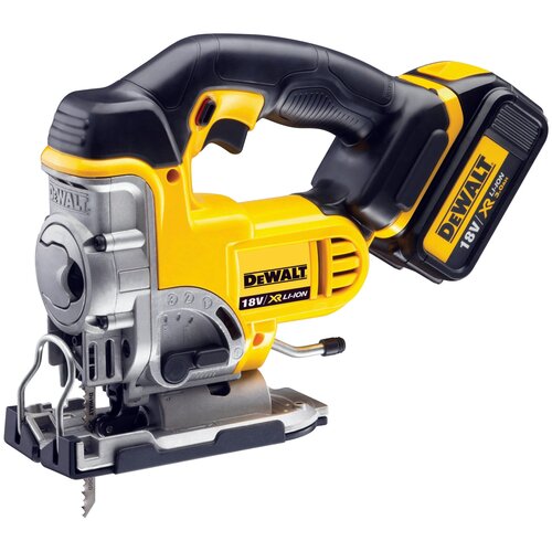 Аккумуляторный электролобзик DeWALT DCS331N 0 коробка, 400 Вт, без аккумулятора желтый/черный