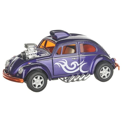 Гоночная машина Serinity Toys Volkswagen Beetle (5405DKT) 1:38, 12.5 см, фиолетовый гоночная машина serinity toys volkswagen beetle 5405dkt 1 38 12 5 см фиолетовый